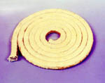 Ceramic braided packing dipped with lubricant reinforced with glass or steel wire